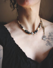 Load image into Gallery viewer, Season of the Witch, Pt.II | Seiðr. Herkimer Diamond Accent Beaded Necklace.
