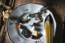Load image into Gallery viewer, Bloodroot Season | Puccoon. Gemstone & Artisan Pewter Bracelet.