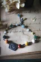 Load image into Gallery viewer, Bloodroot Season | Puccoon. Gemstone & Artisan Pewter Bracelet.