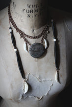 Load image into Gallery viewer, Season of the Witch, Pt.I | Drawing Down the Moon. Jasper, Horn & Coyote Tooth Necklace.