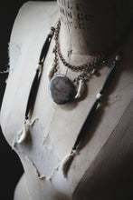 Load image into Gallery viewer, Season of the Witch, Pt.I | Drawing Down the Moon. Jasper, Horn & Coyote Tooth Necklace.