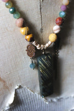 Load image into Gallery viewer, Bloodroot Season | Vernal. Gemstone & Glass Beaded Necklace.