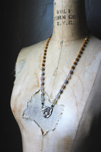 Load image into Gallery viewer, Bloodroot Season | Circadian. Artisan Pewter & Gemstone Necklace.