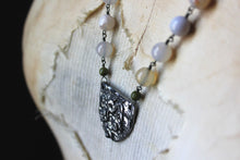 Load image into Gallery viewer, Bloodroot Season | Circadian. Artisan Pewter & Gemstone Necklace.