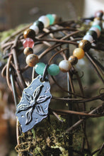 Load image into Gallery viewer, Bloodroot Season | Colonies. Gemstone & Artisan Pewter Necklace.
