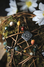 Load image into Gallery viewer, Bloodroot Season | Puccoon. Gemstone & Artisan Pewter Bracelet.