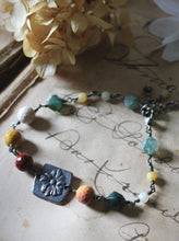 Load image into Gallery viewer, Bloodroot Season | Puccoon. Gemstone & Artisan Pewter Bracelet.