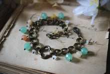 Load image into Gallery viewer, Bloodroot Season | Verdure. Gemstone Charm Bracelet.