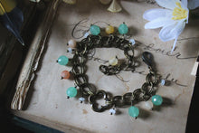 Load image into Gallery viewer, Bloodroot Season | Verdure. Gemstone Charm Bracelet.