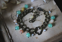 Load image into Gallery viewer, Bloodroot Season | Verdure. Gemstone Charm Bracelet.