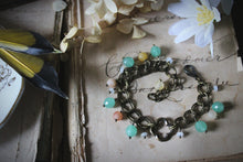 Load image into Gallery viewer, Bloodroot Season | Verdure. Gemstone Charm Bracelet.