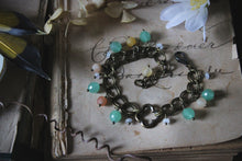 Load image into Gallery viewer, Bloodroot Season | Verdure. Gemstone Charm Bracelet.