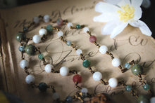 Load image into Gallery viewer, Bloodroot Season | Sanguinaria. Beaded Gemstone Pendant Necklace.