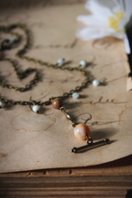 Load image into Gallery viewer, Bloodroot Season | Arcadian. Gemstone T-Bar Necklace.