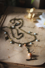 Load image into Gallery viewer, Bloodroot Season | Arcadian. Gemstone T-Bar Necklace.