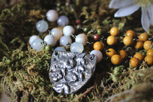 Load image into Gallery viewer, Bloodroot Season | Circadian. Artisan Pewter & Gemstone Necklace.