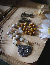 Load image into Gallery viewer, Bloodroot Season | Circadian. Artisan Pewter & Gemstone Necklace.