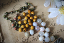 Load image into Gallery viewer, Bloodroot Season | Circadian. Artisan Pewter & Gemstone Necklace.