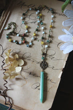 Load image into Gallery viewer, Bloodroot Season | Gentle Spring || Woodland Garden. Beaded Gemstone Necklace.