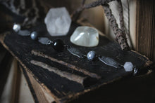 Load image into Gallery viewer, Season of the Witch, Pt.II | Maiden, Mother & Crone. Vintage Steel Gemstone Bracelet.