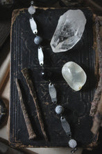 Load image into Gallery viewer, Season of the Witch, Pt.II | Maiden, Mother & Crone. Vintage Steel Gemstone Bracelet.