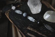 Load image into Gallery viewer, Season of the Witch, Pt.II | Maiden, Mother & Crone. Vintage Steel Gemstone Bracelet.