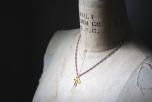 Load image into Gallery viewer, Rainbow 'Shroom No.2. Gradient Crystal & Mushroom Pendant Necklace.