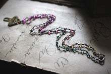 Load image into Gallery viewer, Rainbow 'Shroom No.2. Gradient Crystal & Mushroom Pendant Necklace.