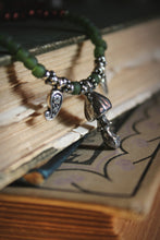 Load image into Gallery viewer, Death Cap. Hand-strung Beaded Charm Necklace.