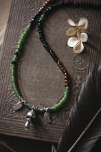 Load image into Gallery viewer, Death Cap. Hand-strung Beaded Charm Necklace.