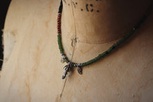 Load image into Gallery viewer, Death Cap. Hand-strung Beaded Charm Necklace.