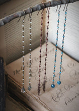 Load image into Gallery viewer, Bala. Beaded Long Gemstone Earrings.