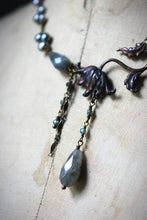 Load image into Gallery viewer, Midsummer Night's Magic  | Love-In-Idleness. Vintage Brass & Gemstone Necklace.