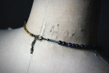 Load image into Gallery viewer, Midsummer Night's Magic  | Love-In-Idleness. Vintage Brass & Gemstone Necklace.