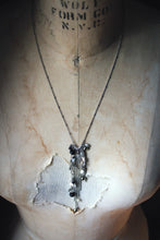 Load image into Gallery viewer, Midsummer Night's Magic  | Moonbeams. Gemstone & Chain Fringe Focal Necklace.