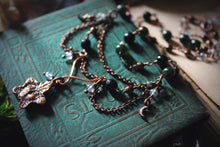 Load image into Gallery viewer, Midsummer Night's Magic  | Wild Thyme. Antiqued Copper & Gemstone Necklace.