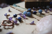 Load image into Gallery viewer, Violet Skies | Luck-wearer. Antiqued Copper & Gemstone Necklace.