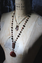 Load image into Gallery viewer, The Forest Haunt  | Brandy Pond. Long Gemstone Pendant Necklace.