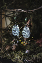 Load image into Gallery viewer, The Forest Haunt  | Forest-Bathing. Artisan Pewter Hoop Earrings.