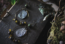 Load image into Gallery viewer, The Forest Haunt  | Forest-Bathing. Artisan Pewter Hoop Earrings.