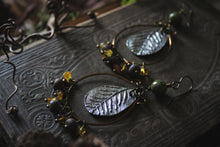 Load image into Gallery viewer, The Forest Haunt  | Forest-Bathing. Artisan Pewter Hoop Earrings.