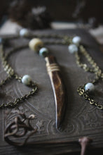 Load image into Gallery viewer, Cernunnos. Long Bead Station Pendant Necklace.