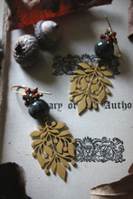 Load image into Gallery viewer, The Forest Haunt  | Bittersweet. Gold & Jasper Earrings.