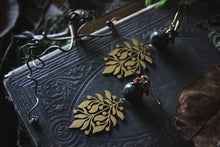 Load image into Gallery viewer, The Forest Haunt  | Bittersweet. Gold & Jasper Earrings.