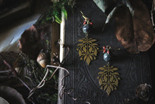 Load image into Gallery viewer, The Forest Haunt  | Bittersweet. Gold & Jasper Earrings.