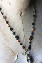 Load image into Gallery viewer, The Forest Haunt  | Woodlarking. Artisan Ceramic & Gemstone Necklace.