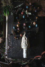 Load image into Gallery viewer, The Forest Haunt  | Woodlarking. Artisan Ceramic & Gemstone Necklace.