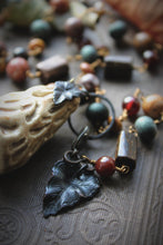Load image into Gallery viewer, The Forest Haunt  | Woodlarking. Artisan Ceramic & Gemstone Necklace.