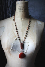 Load image into Gallery viewer, The Forest Haunt  | Brandy Pond. Long Gemstone Pendant Necklace.