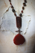 Load image into Gallery viewer, The Forest Haunt  | Brandy Pond. Long Gemstone Pendant Necklace.